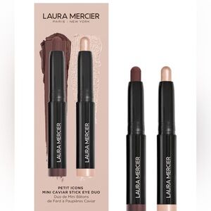 * New Laura Mercier Caviar Stick Mini eye duo- Dark Cacao Matte Rosegold shimmer